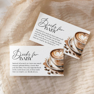 Coffee Baby Is Brewing Baby Shower Bücher fürs Bab Begleitkarte
