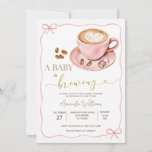 Coffee Baby is Brewing Baby Shower Einladung