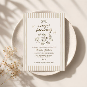 Coffee Baby is Brewing Baby Shower Einladung