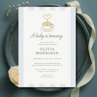 Coffee Baby is Brewing Blue Boy Babyparty