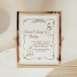 Coffee Baby ist auf dem Weg - Babyparty Schild 'Sa