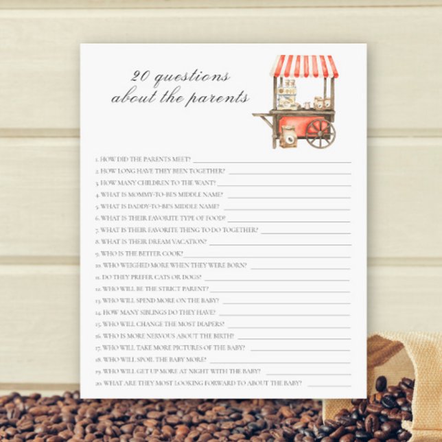Coffee baby shower - 20 questions about parent (Von Creator hochgeladen)