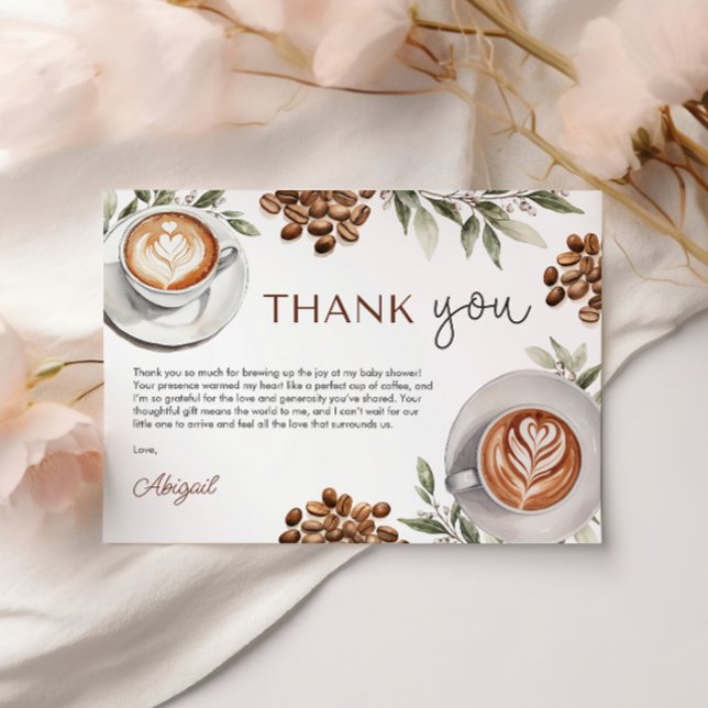 Coffee Baby Shower - a Baby is breit Danke (Coffee Baby Shower - a Baby is Brewing Thank You)