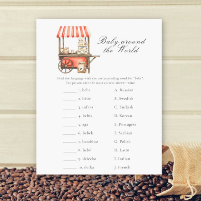 Coffee baby shower - Baby around the world game (Von Creator hochgeladen)