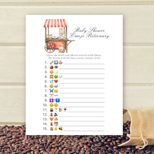 Coffee baby shower Emoji picture game (Von Creator hochgeladen)