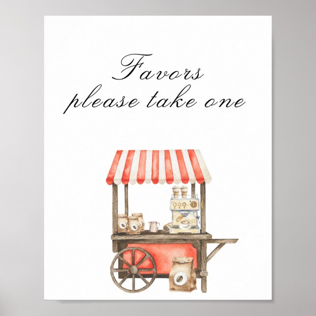 Coffee baby shower - favors, please take one poster (Vorne)