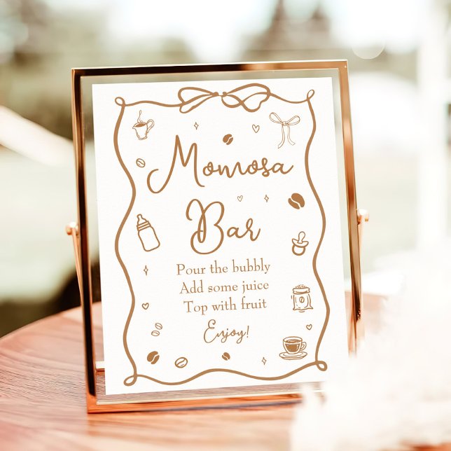 Coffee Baby Shower Momosa Bar Poster (Von Creator hochgeladen)