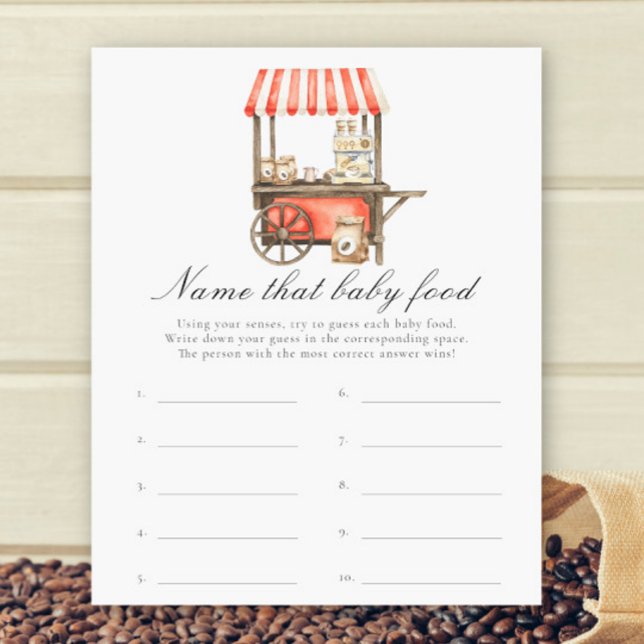 Coffee baby shower - Name that baby food (Von Creator hochgeladen)