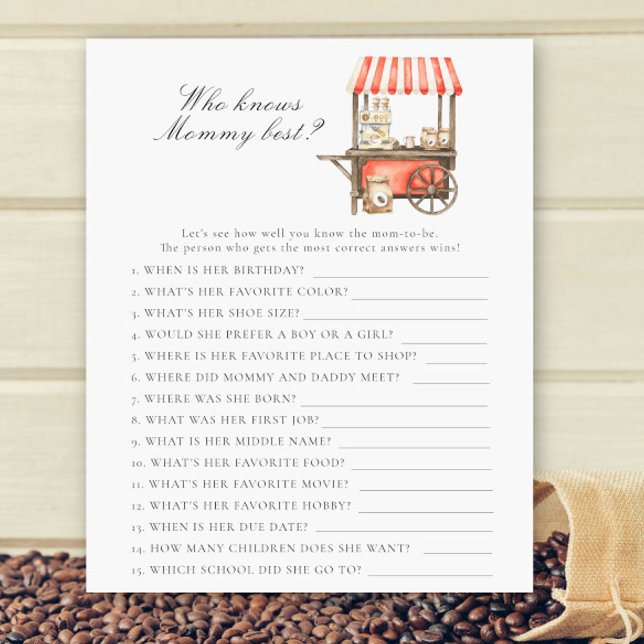 Coffee baby shower - Who knows mommy best (Von Creator hochgeladen)