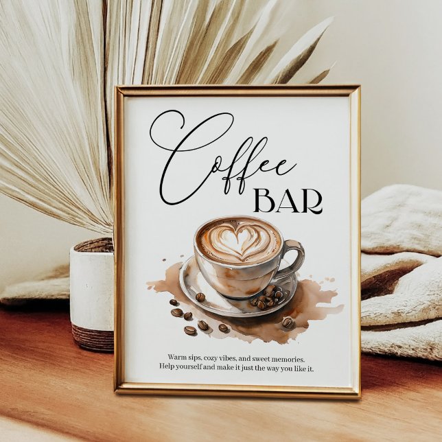 Coffee Bar Bridal Baby Wedding Shower Poster (Von Creator hochgeladen)