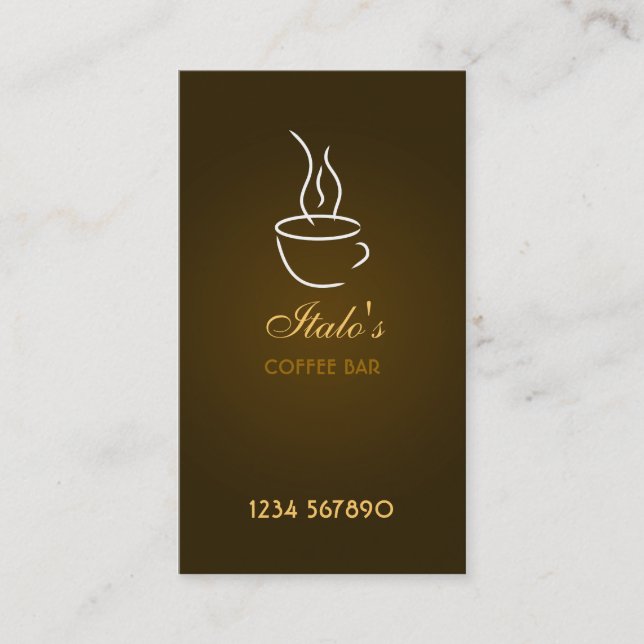 Coffee Bar Business Card Visitenkarte (Vorderseite)