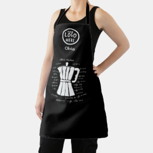 Coffee Bar Italian mopot custom logo Schürze