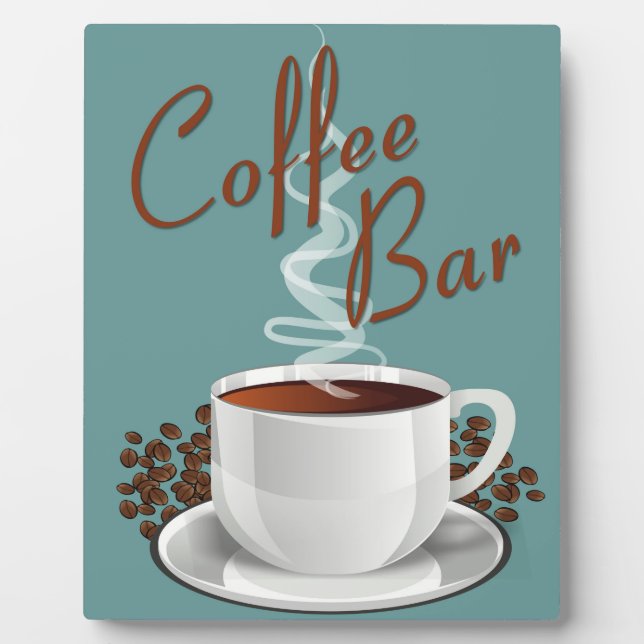 Coffee Bar Sign Fotoplatte (Vorderseite)