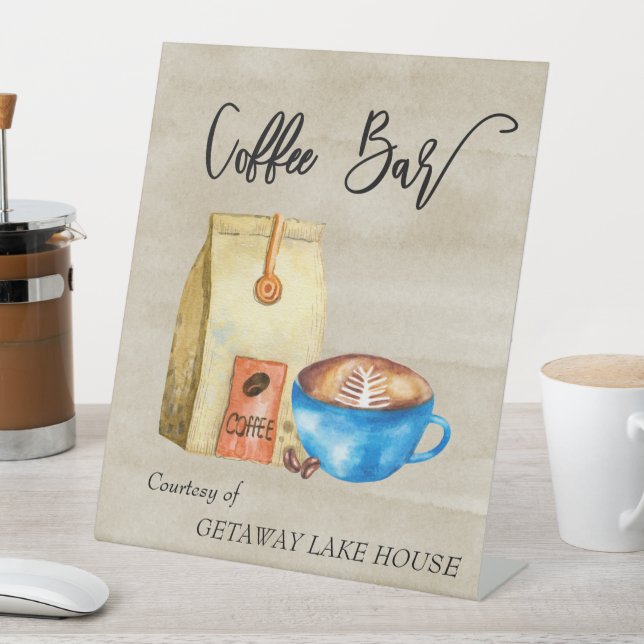 Coffee Bar Station Kurzer Begriff Miete Pedestal S Sockelschild (In Situ)