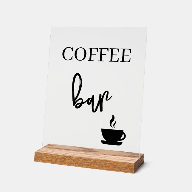 Coffee bar wedding Acrylic sign Acrylschild (Winkel)