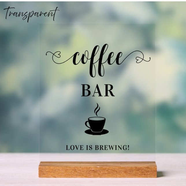 Coffee Bar Wedding Acrylic Sign Acrylschild (Von Creator hochgeladen)
