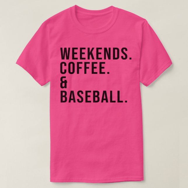 Coffee & Baseball Coffee Lover Baseball T-Shirt (Design vorne)