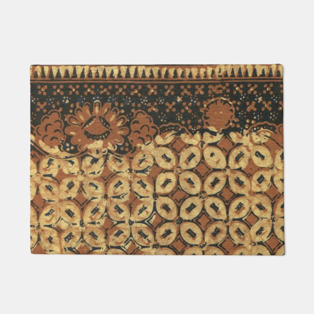 Coffee Bean Batik Art Design Fußmatte (Vorderseite)