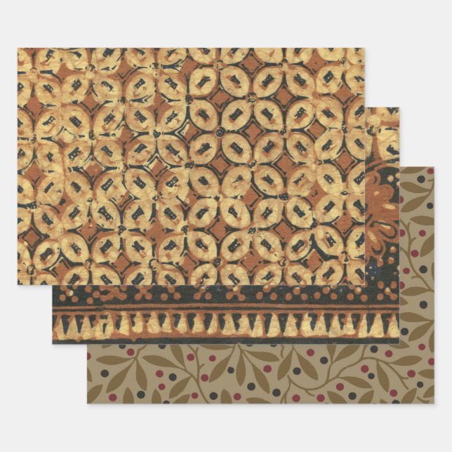 Coffee Bean Batik Art Design Geschenkpapier Set (Set)