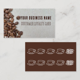 Coffee Bean Customer Loyalty Business Card Visitenkarte