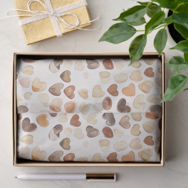 Coffee Bean Hearts Coffee First Seidenpapier (Geschenk)