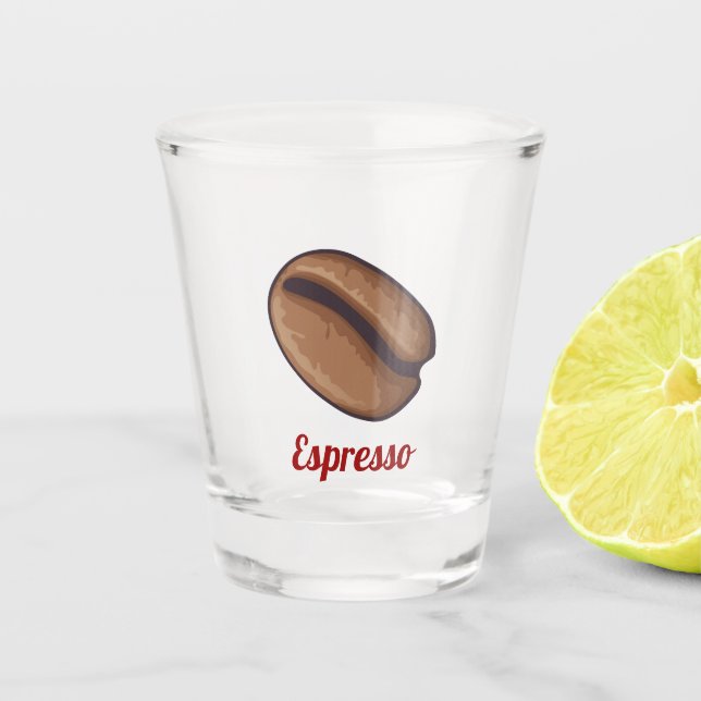 Coffee Bean Icon Schnapsglas (Vorderseite)