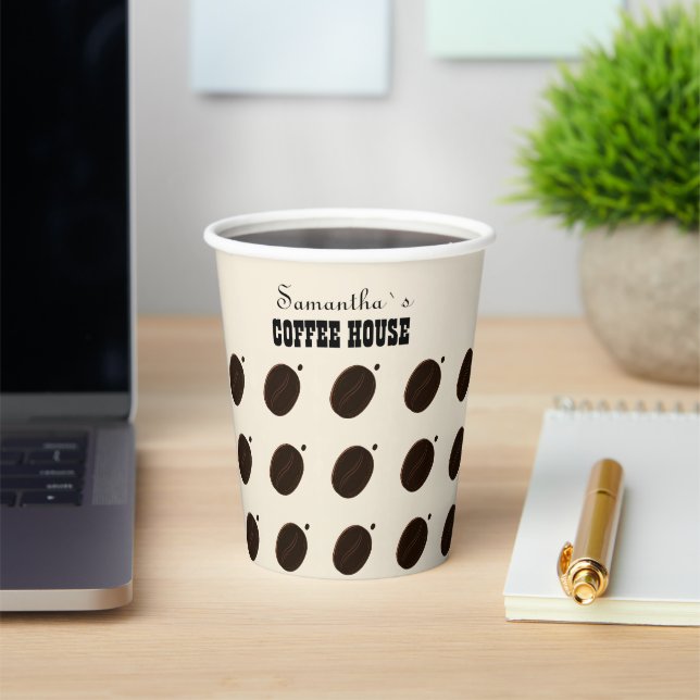 Coffee Bean Marken Geschäft Professionell  Pappbecher (InSitu)