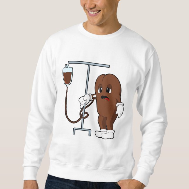 Coffee bean with Coffee pot Sweatshirt (Vorderseite)