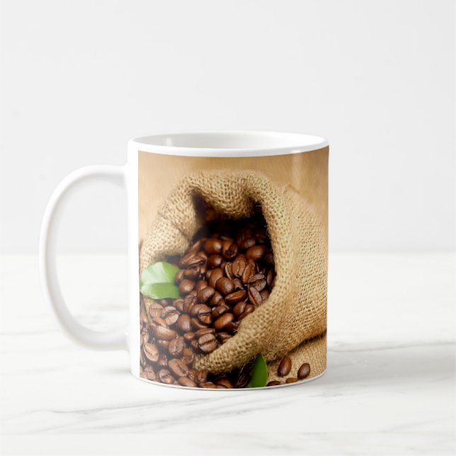 Coffee Beans Bag Sticker – Rustic Coffee Lover  Kaffeetasse (Links)