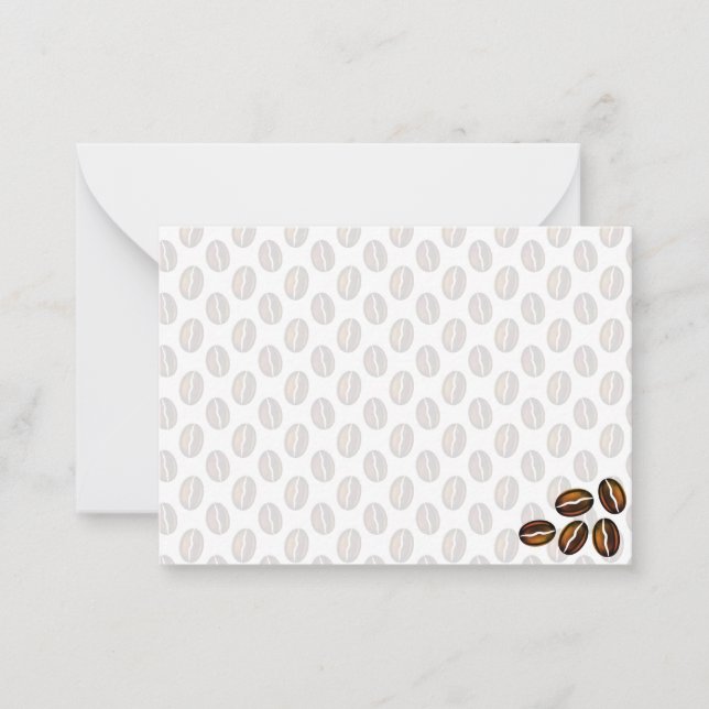 Coffee Beans Blank Note Card Mitteilungskarte (Vorderseite)