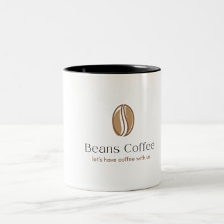 Coffee Beans Mug – Let’s Have a Coffee With Us Zweifarbige Tasse