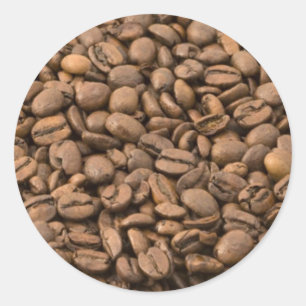 Coffee Beans Runder Aufkleber