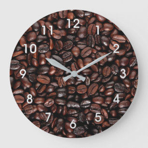 COFFEE BEANS WALL CLOCK GROßE WANDUHR