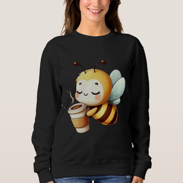 Coffee Bee – Morgen-Energie-Modus Sweatshirt (Vorderseite)