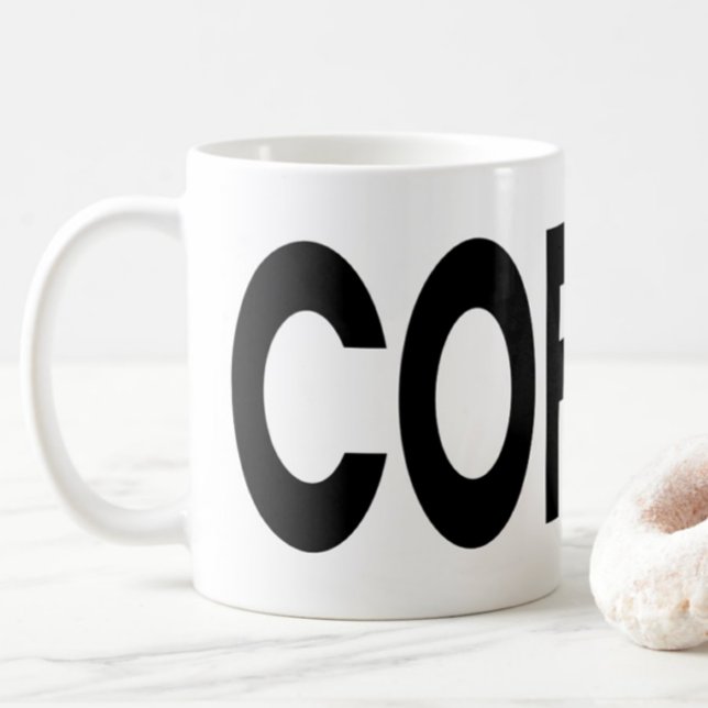 COFFEE Black Typography   Kaffeetasse (Von Creator hochgeladen)