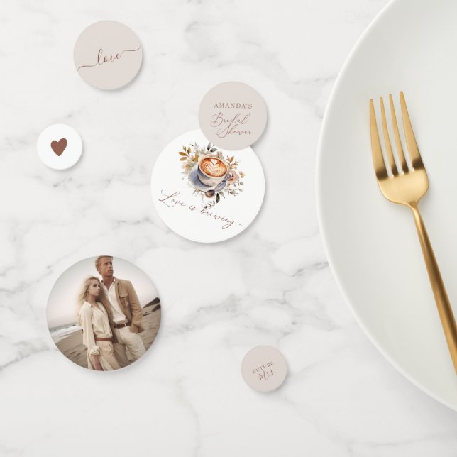 Coffee Boho Brautparty Konfetti (Gruppe)