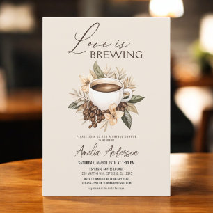 Coffee Boho Liebe ist das Brechen von Brautparty Einladung