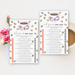 Coffee & Bow Brautparty Er sagte, sie habe das Spi