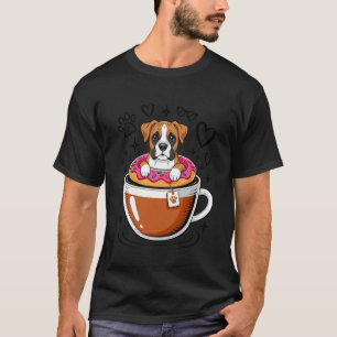 Coffee Boxer Hund Donut Boxerhunde T-Shirt