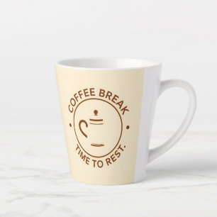 ☕ Coffee Break Minimal Beige Modern Café ☕ Milchtasse