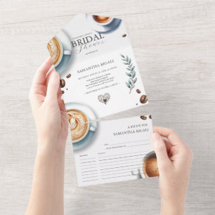 Coffee Bridal Dusche Einladungen Liebe Braut