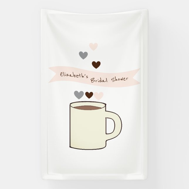 Coffee Bridal Shower Banner (Vertikal)