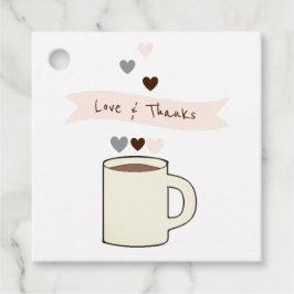 Coffee Bridal Shower Geschenkanhänger