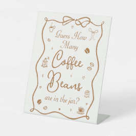 Coffee Bridal Shower Guess How Many Coffee Beans Sockelschild