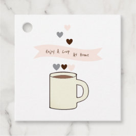 Coffee Bridal Shower Take Home Geschenkanhänger