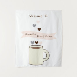 Coffee Bridal Shower Wandteppich