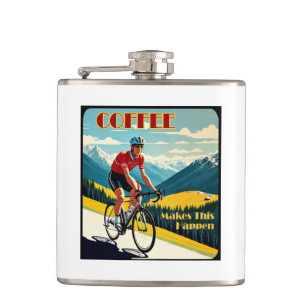 Coffee bringt es ins Rollen Cycling Flachmann