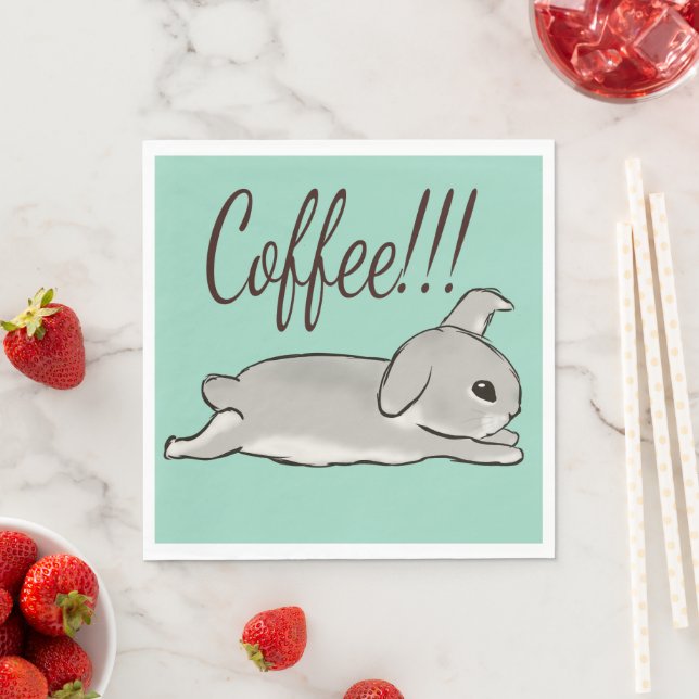 Coffee bunny  serviette (Beispiel)