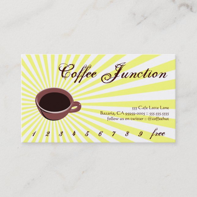 Coffee Burst Drink Punch / Loyalty Card Treuekarte (Vorderseite)