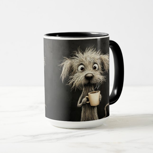 Coffee Buzz Hund Tasse (VorderseiteRechts)